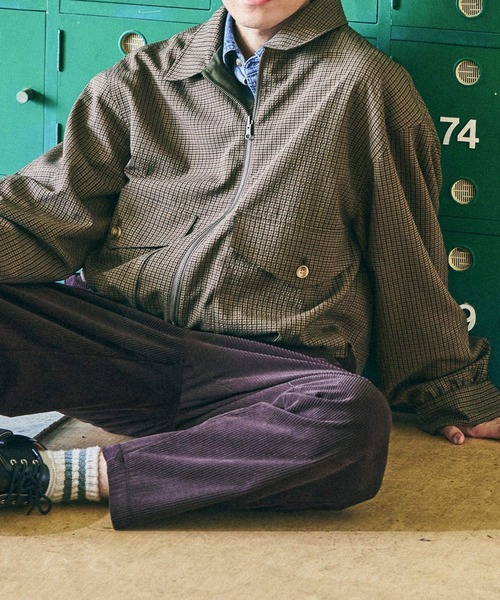 niko and...(ニコアンド)の「Aワッペンジャケット(ブルゾン・メンズ・ブルー/カーキ・MEDIUM/LARGE)」の6枚目の写真