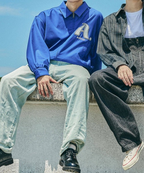 niko and...(ニコアンド)の「Aワッペンジャケット(ブルゾン・メンズ・ブルー/カーキ・MEDIUM/LARGE)」の13枚目の写真