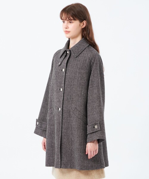 WELBURY（ウェルベリー）】HEAT TWEED製（ステンカラーコート