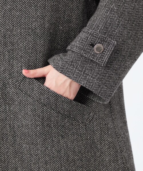 WELBURY（ウェルベリー）】HEAT TWEED製（ステンカラーコート