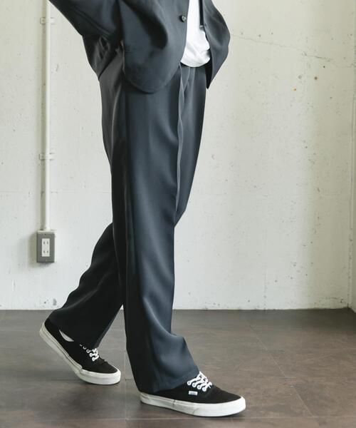 URBAN RESEARCH DOORS(アーバンリサーチドアーズ)の「ダブルクロス イージートラウザー(その他パンツ・メンズ・ダークグレー/チャコールグレー・LARGE/MEDIUM)」の4枚目の写真