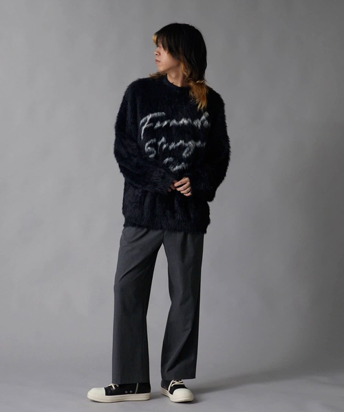 Theater code（シアターコード）の「Thick Jacquard Knit / 肉厚 ジャガード織り ジャギーニット（ニット/セーター・メンズ・ブラック・M/L）」の15枚目の写真
