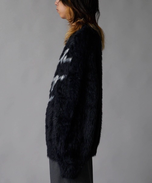 Theater code（シアターコード）の「Thick Jacquard Knit / 肉厚 ジャガード織り ジャギーニット（ニット/セーター・メンズ・ブラック・M/L）」の7枚目の写真