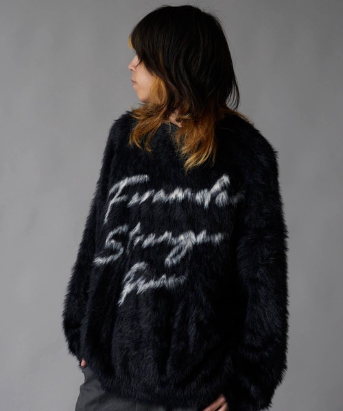 Theater code（シアターコード）の「Thick Jacquard Knit / 肉厚 ジャガード織り ジャギーニット（ニット/セーター・メンズ・ブラック・M/L）」の9枚目の写真