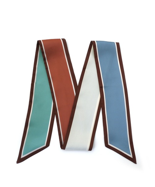 colleca la（コレカラ）の「4color配色ボウタイスカーフ/リボンスカーフ（バンダナ/スカーフ・レディース・ブラウン系/ピンク系/イエロー系・FREE）」の9枚目の写真