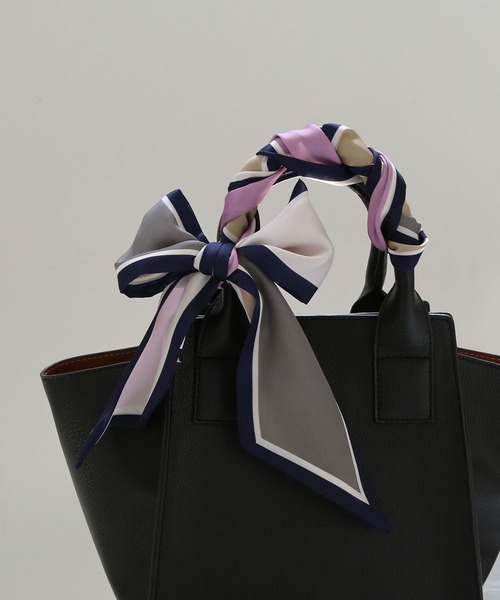 colleca la（コレカラ）の「4color配色ボウタイスカーフ/リボンスカーフ（バンダナ/スカーフ・レディース・ブラウン系/ピンク系/イエロー系・FREE）」の11枚目の写真