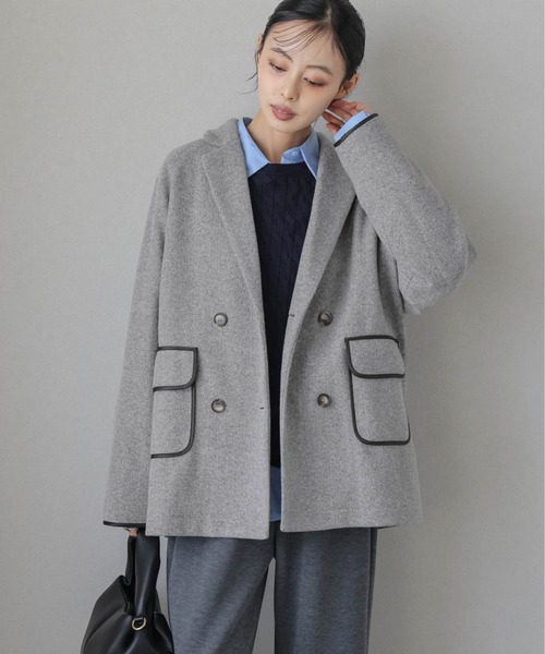 セール】パイピングダブルジャケットコート（その他アウター）｜AMELY
