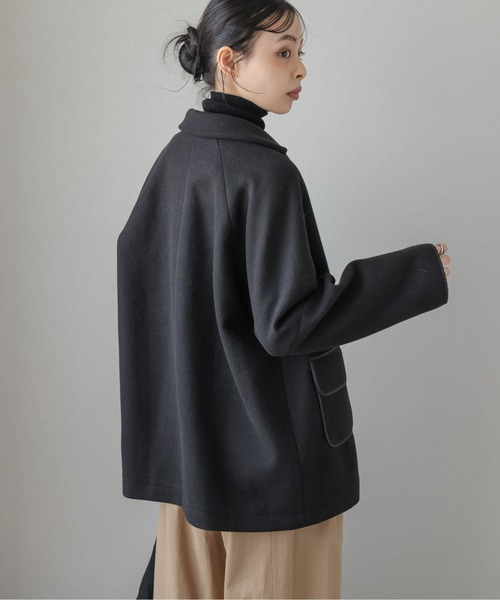AMELY（エミリー）の「パイピングダブルジャケットコート（その他アウター・レディース・ブラック/グレー/ブラウン/ベージュ・フリー）」の7枚目の写真
