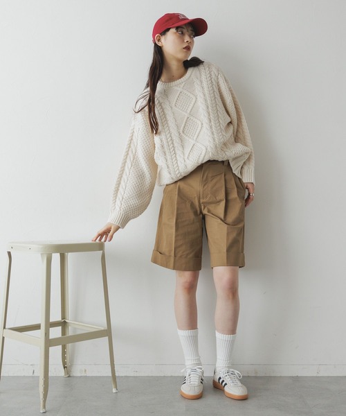 RAGEBLUE（レイジブルー）の「チノタックハーフパンツ（チノパンツ・レディース・ブラック/ブラウン・FREE）」の11枚目の写真