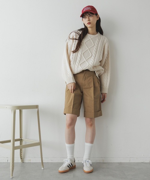 RAGEBLUE（レイジブルー）の「チノタックハーフパンツ（チノパンツ・レディース・ブラック/ブラウン・FREE）」の12枚目の写真