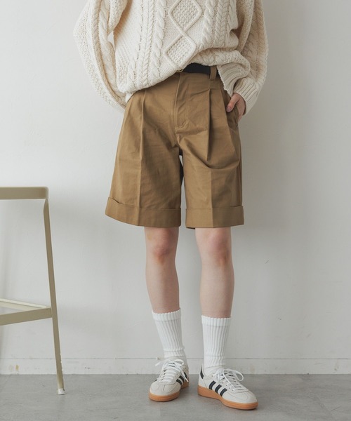 RAGEBLUE（レイジブルー）の「チノタックハーフパンツ（チノパンツ・レディース・ブラック/ブラウン・FREE）」の13枚目の写真