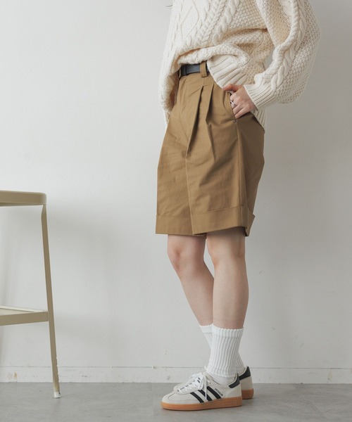 RAGEBLUE（レイジブルー）の「チノタックハーフパンツ（チノパンツ・レディース・ブラック/ブラウン・FREE）」の14枚目の写真