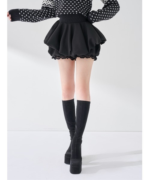 darich ダーリッチ ボリュームバルーンミニスカート ブラック FLサイズ ダーリッチ Darich ボリュームバルーンミニスカート （ブラック