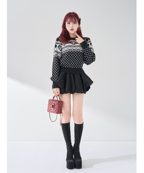 Darichノベルティ付き　ボリュームバルーンミニスカート　ダーリッチ ダーリッチ Darich ボリュームバルーンミニスカート （ブラック