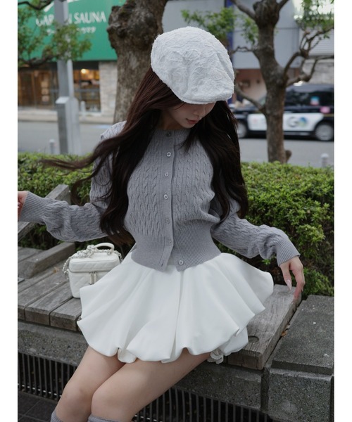 新品・未開封♡Darich♡ボリュームバルーンミニスカート(WHT・FLサイズ) ボリュームバルーンミニスカート（スカート）｜Darich