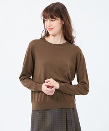 【新品】マッキントッシュフィロソフィー　ニット　セーター　ブラウン Cleric Collar Knit ロングスリーブ(トップス)｜MACKINTOSH PHILOSOPHY