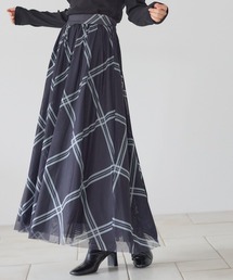 Andemiu | チェックガラチュールフレアスカート601000(スカート)