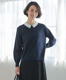 レーヨンストレッチ 刺?襟 ニット