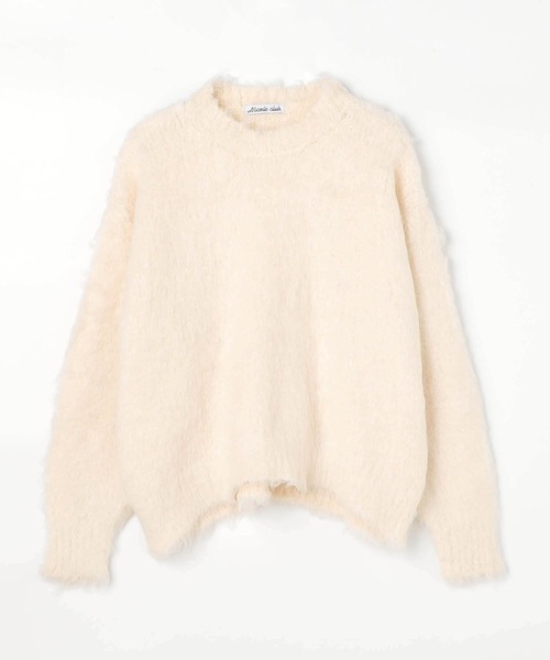 NICOLE CLUB(ニコル クラブ)の「シャギークルーネックプルオーバー(ニット/セーター・レディース・オフホワイト/サックスブルー/ネイビー/ブラウン・FREE)」の12枚目の写真
