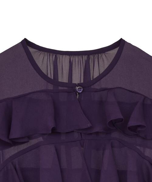 Tiara（ティアラ）の「ラップルフリルブラウス（シャツ/ブラウス・レディース・ベージュ系その他/ベージュ/パープル・FREE）」の9枚目の写真