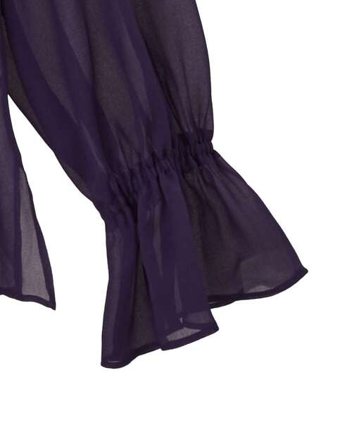 Tiara（ティアラ）の「ラップルフリルブラウス（シャツ/ブラウス・レディース・ベージュ系その他/ベージュ/パープル・FREE）」の11枚目の写真