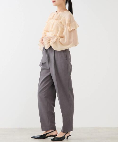 Tiara（ティアラ）の「ラップルフリルブラウス（シャツ/ブラウス・レディース・ベージュ系その他/ベージュ/パープル・FREE）」の16枚目の写真