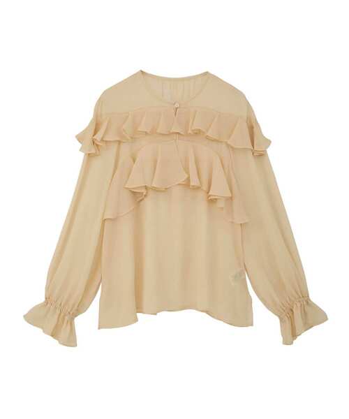 Tiara（ティアラ）の「ラップルフリルブラウス（シャツ/ブラウス・レディース・ベージュ系その他/ベージュ/パープル・FREE）」の18枚目の写真