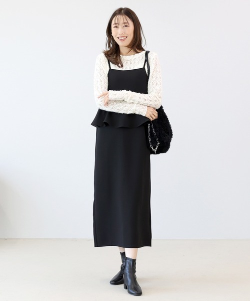 Aletta vita(アレッタビータ)の「起毛レースクルーネックプルオーバー(Tシャツ/カットソー・レディース・アイボリー/ブラック・M)」の22枚目の写真