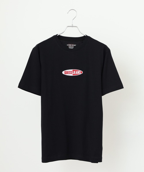 GUESS JEANS（ゲスジーンズ）の「GUESS JEANS GJ REG FIT SMALL LOGO TEE ゲス スプリットロゴTシャツ（Tシャツ/カットソー・メンズ・ダークブルー/ブラック・XL/XXL/M/L）」の3枚目の写真