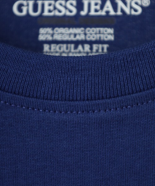 GUESS JEANS（ゲスジーンズ）の「GUESS JEANS GJ REG FIT SMALL LOGO TEE ゲス スプリットロゴTシャツ（Tシャツ/カットソー・メンズ・ダークブルー/ブラック・XL/XXL/M/L）」の5枚目の写真