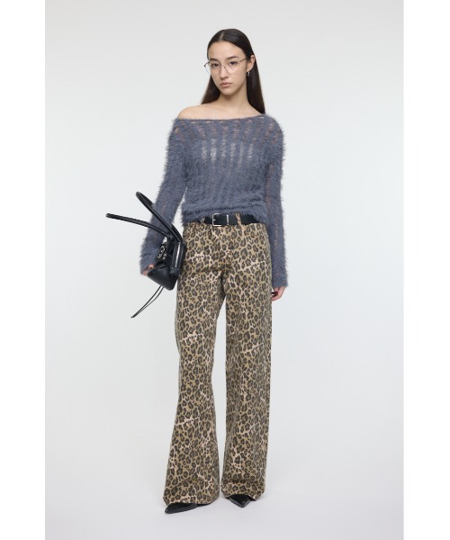MOUSSY(マウジー)の「SHEER SHAGGY ロングスリーブニット(ニット/セーター・レディース・ブラウン/グレー/オフホワイト・FREE)」の11枚目の写真