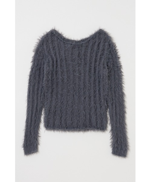 MOUSSY(マウジー)の「SHEER SHAGGY ロングスリーブニット(ニット/セーター・レディース・ブラウン/グレー/オフホワイト・FREE)」の21枚目の写真