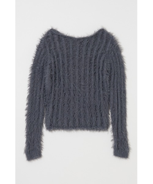 MOUSSY(マウジー)の「SHEER SHAGGY ロングスリーブニット(ニット/セーター・レディース・ブラウン/グレー/オフホワイト・FREE)」の22枚目の写真