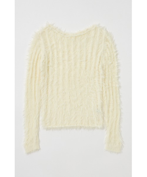 MOUSSY(マウジー)の「SHEER SHAGGY ロングスリーブニット(ニット/セーター・レディース・ブラウン/グレー/オフホワイト・FREE)」の8枚目の写真