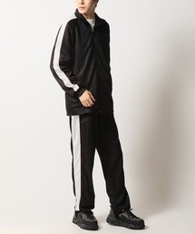 ARCADE（アーケード）の「上下セット サイドライン ジャガードストライプ ジャージ /アクティブウェア スポーツウェア（ルームウェア/パジャマ）」