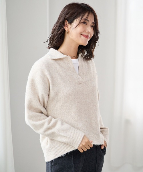 FOUND GOOD（ファウンドグッド）の「フワフワスキッパーニットPO（ニット/セーター・レディース・ブルー系5/ブラック/アイボリー/グレー系5・M/S/L）」の3枚目の写真