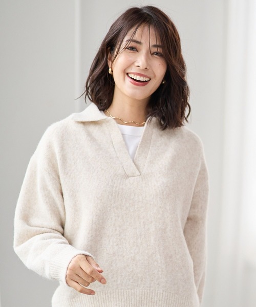 FOUND GOOD（ファウンドグッド）の「フワフワスキッパーニットPO（ニット/セーター・レディース・ブルー系5/ブラック/アイボリー/グレー系5・M/S/L）」の7枚目の写真