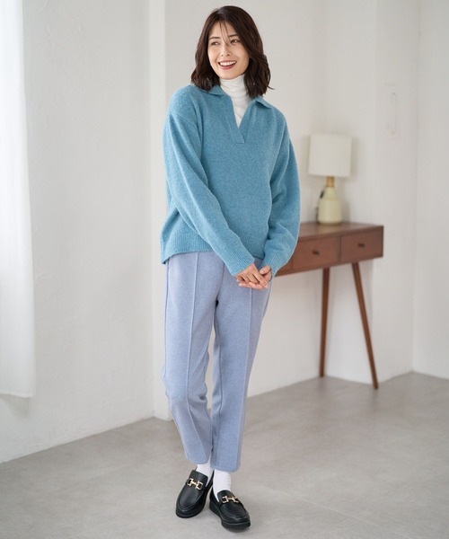 FOUND GOOD（ファウンドグッド）の「フワフワスキッパーニットPO（ニット/セーター・レディース・ブルー系5/ブラック/アイボリー/グレー系5・M/S/L）」の8枚目の写真