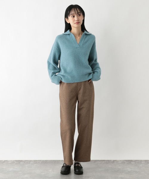 FOUND GOOD（ファウンドグッド）の「フワフワスキッパーニットPO（ニット/セーター・レディース・ブルー系5/ブラック/アイボリー/グレー系5・M/S/L）」の12枚目の写真