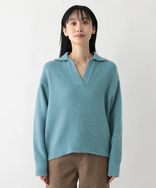 FOUND GOOD（ファウンドグッド）の「フワフワスキッパーニットPO（ニット/セーター・レディース・ブルー系5/ブラック/アイボリー/グレー系5・M/S/L）」の16枚目の写真