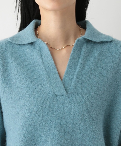 FOUND GOOD（ファウンドグッド）の「フワフワスキッパーニットPO（ニット/セーター・レディース・ブルー系5/ブラック/アイボリー/グレー系5・M/S/L）」の19枚目の写真