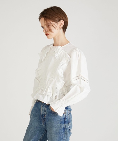 crinkle crinkle crinkle（クリンクルクリンクルクリンクル）の「【crinkle crinkle crinkle】pillow case blouse/ピローケースブラウス（シャツ/ブラウス・レディース・ブラック/ホワイト・FREE）」の7枚目の写真