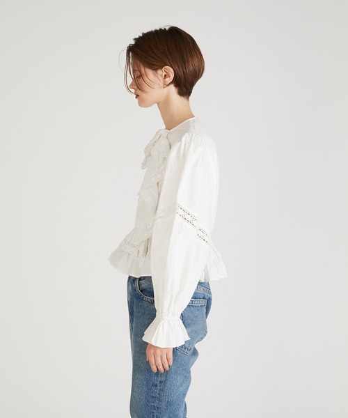 crinkle crinkle crinkle（クリンクルクリンクルクリンクル）の「【crinkle crinkle crinkle】pillow case blouse/ピローケースブラウス（シャツ/ブラウス・レディース・ブラック/ホワイト・FREE）」の6枚目の写真