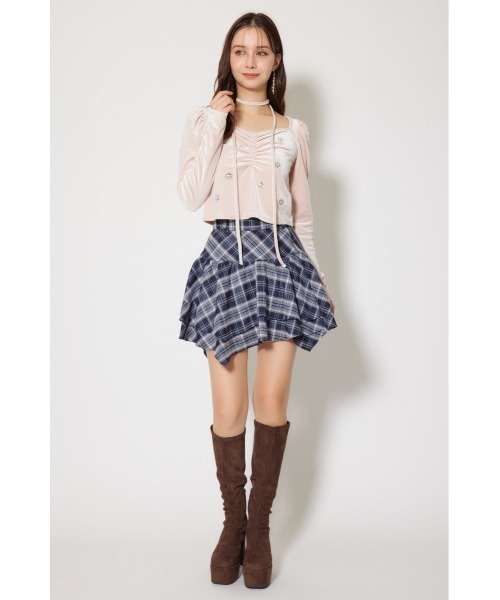 rienda(リエンダ)の「2WAYアシンメトリーチェックジャストウエストスカート 秋服 冬服(スカート・レディース・ブルー系その他・MEDIUM/SMALL)」の11枚目の写真