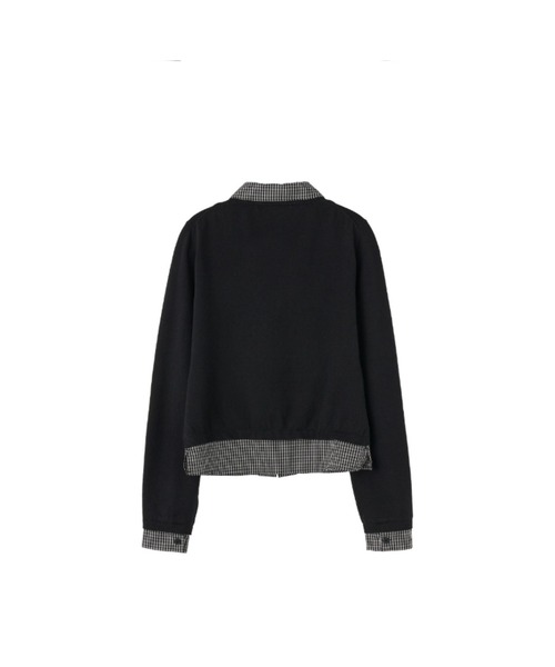 GENERAL IDEA（ジェネラルアイデア）の「【GENERAL IDEA】チェックシャツレイヤードカーディガン / CHECK SHIRTS LAYERED CARDIGAN（カーディガン/ボレロ・レディース・グレー/ブラック・L/M/S）」の10枚目の写真