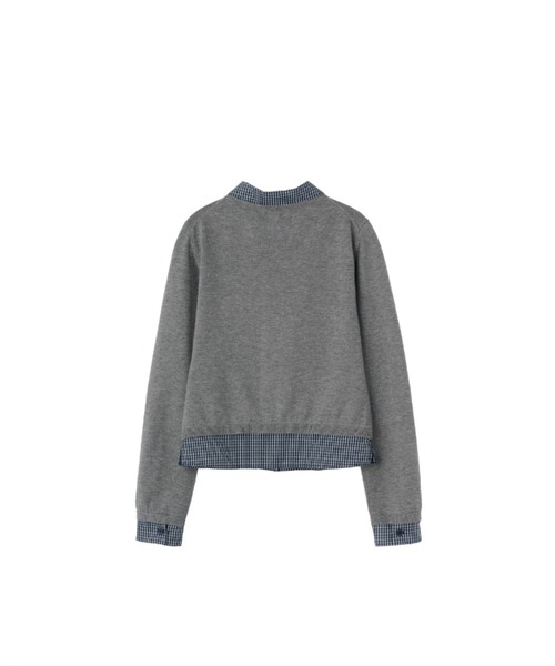 GENERAL IDEA（ジェネラルアイデア）の「【GENERAL IDEA】チェックシャツレイヤードカーディガン / CHECK SHIRTS LAYERED CARDIGAN（カーディガン/ボレロ・レディース・グレー/ブラック・L/M/S）」の20枚目の写真