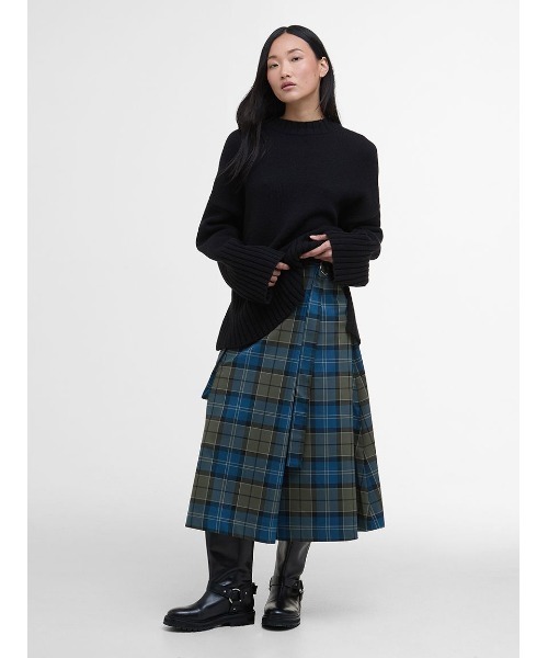 Barbour（バブアー）の「Wilmaタータンマキシスカート（スカート・レディース・グリーン・MEDIUM/SMALL）」の2枚目の写真