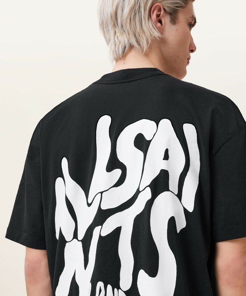 ALLSAINTS(オールセインツ)の「ALLSAINTS ORLANDO SS CREW(Tシャツ/カットソー・メンズ・ブラック・SMALL/MEDIUM/LARGE)」の1枚目の写真