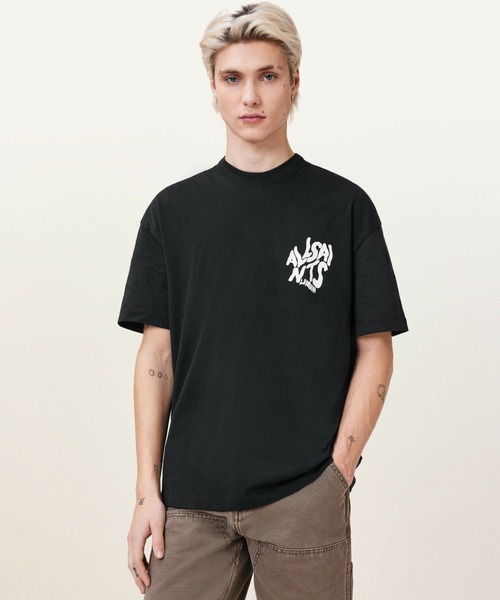 ALLSAINTS(オールセインツ)の「ALLSAINTS ORLANDO SS CREW(Tシャツ/カットソー・メンズ・ブラック・SMALL/MEDIUM/LARGE)」の2枚目の写真