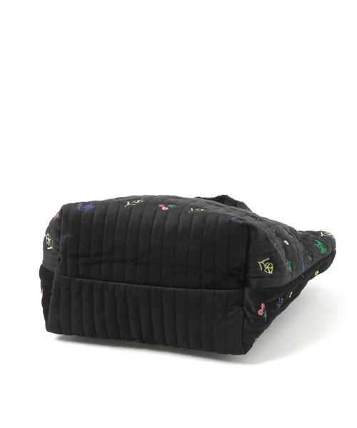 BAYFLOW（ベイフロー）の「刺繍ベルベットトート（トートバッグ・レディース・ブラック/ベージュ・FREE）」の7枚目の写真